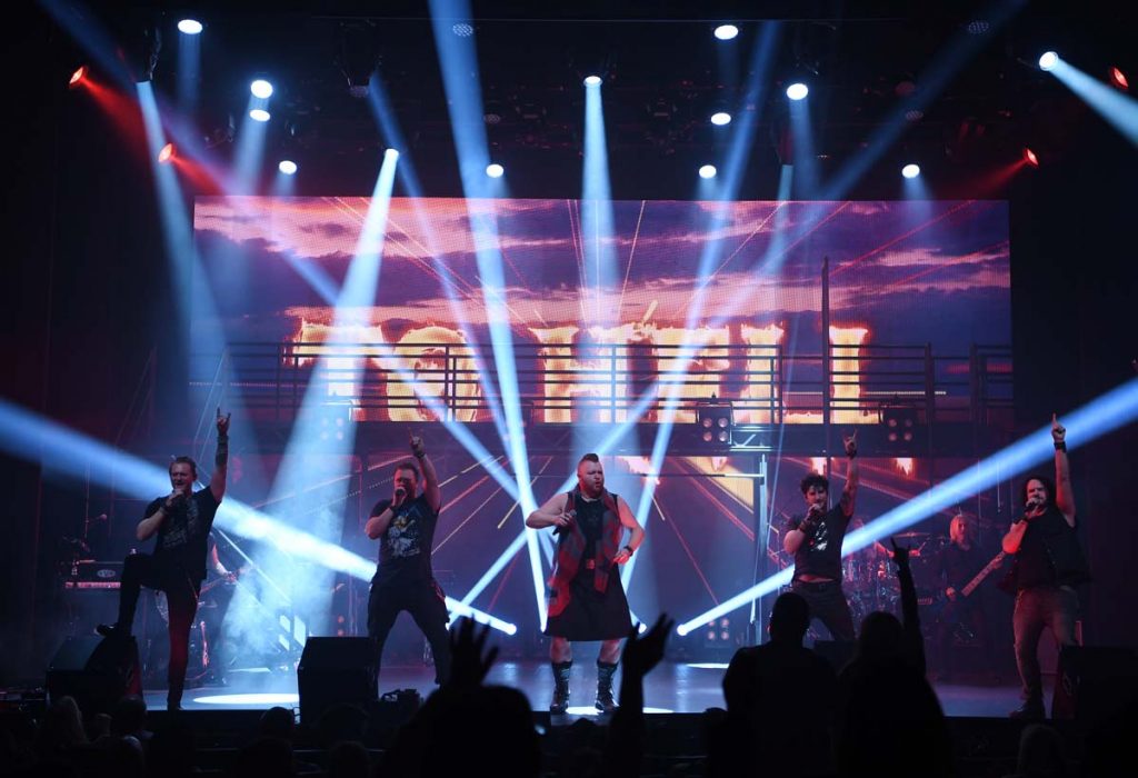 Tenors of Rock show in Las Vegas. Stage lighting by Daniel Creasey of Congo Design.
