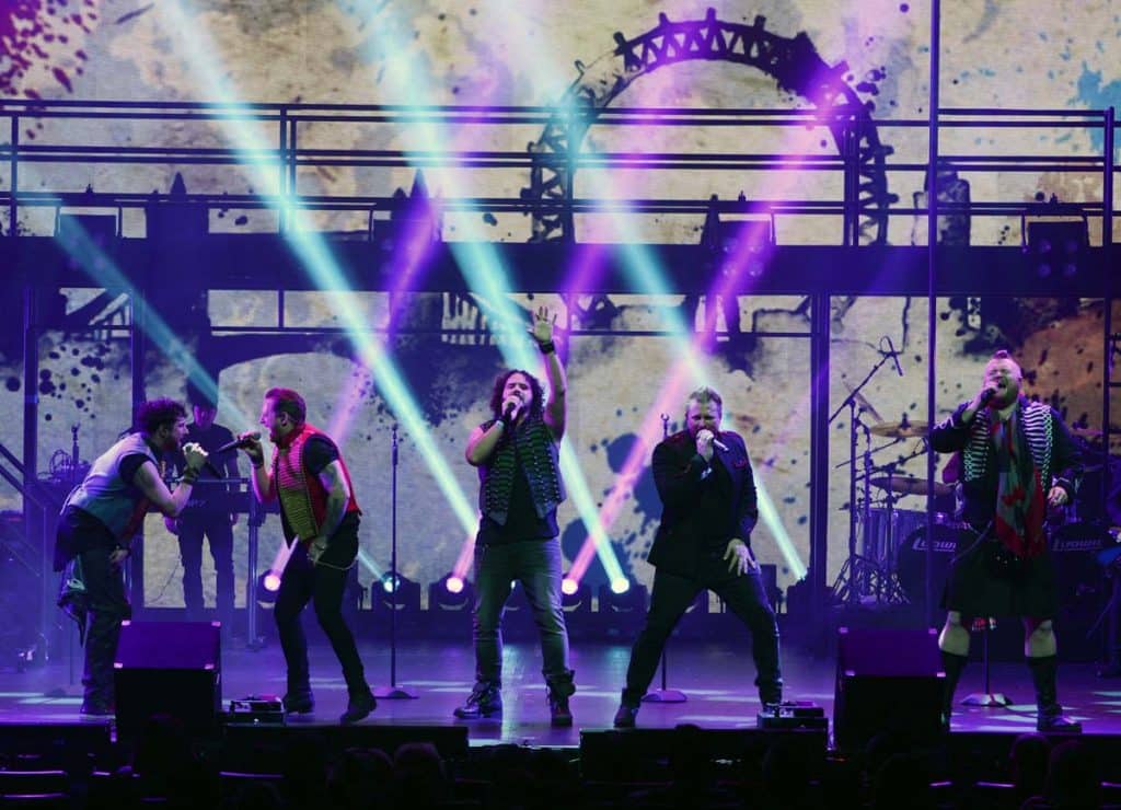Tenors of Rock show in Las Vegas. Stage lighting by Daniel Creasey of Congo Design.
